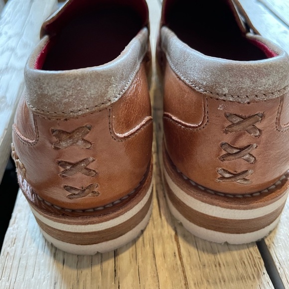 Bed Stu Reina III Tan Rustic Nectar Lux chunky penny loafers NWOT - Picture 5 of 11